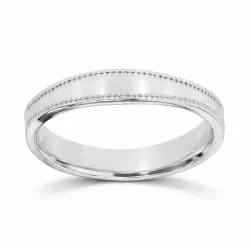 Noema Ehering aus 18K Weißgold – Strukturiertes Design 5 mm