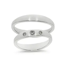 Zelia 18K White Gold Wedding Band – 5 mm Wedding Ring
