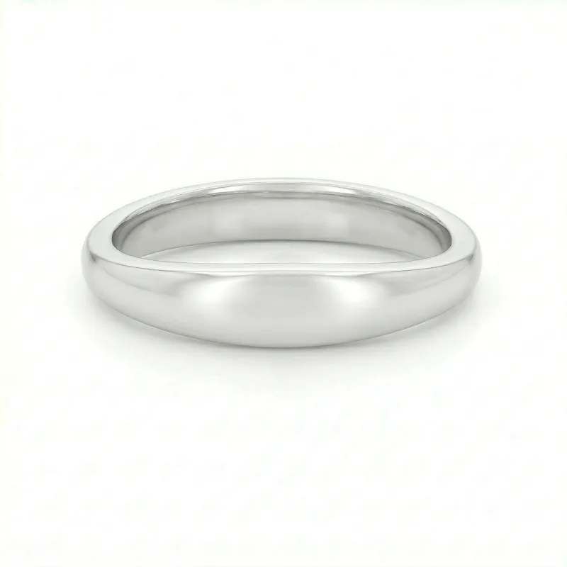 Zelia 18K White Gold Wedding Band – 5 mm Wedding Ring