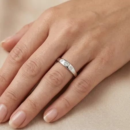 Alianza Zelia Diamantes Naturales Oro 18K