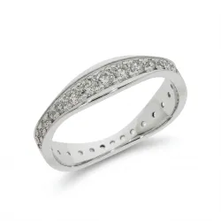Kael 18K White Gold Natural Diamond Wedding Band | Celinni