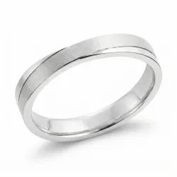 Aris Ehering aus 18K Weißgold – Satiniert 6 mm | Celinni