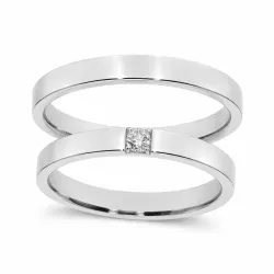 Lira Ehering 18K Weißgold & Naturdiamant 0,08 ct | Celinni