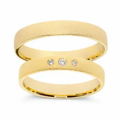 Elyon Ehering aus 18K Gelbgold &ndash; Satiniert 4 mm | Celinni
