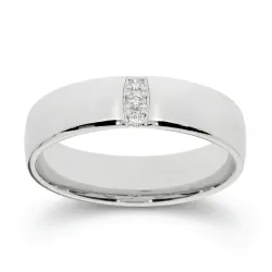 Alliance Nysa en Or Blanc 18K et Diamants Naturels | Celinni