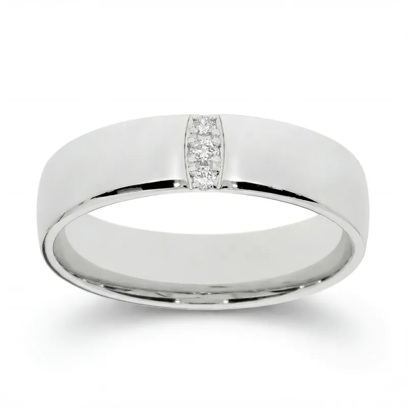 Nysa Ehering 18K Weißgold & natürliche Diamanten | Celinni