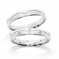 Selene Trouwring 18K Witgoud & Natuurlijke Diamanten