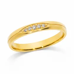 Helios Trouwring 18K Geelgoud & Natuurlijke Diamanten