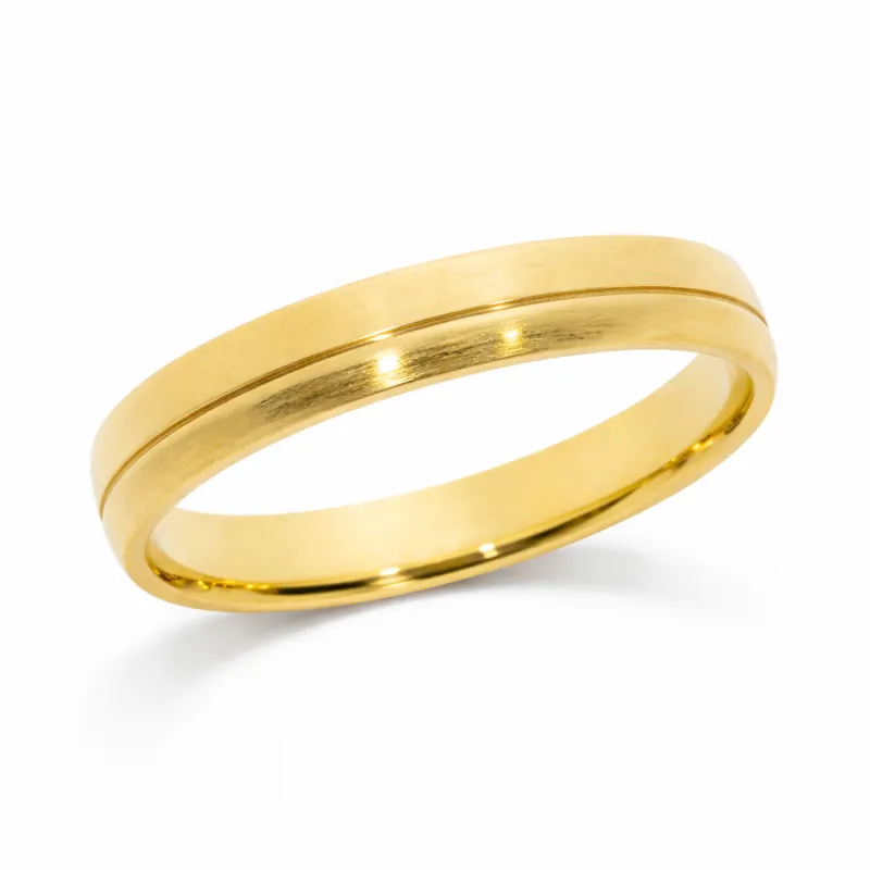 Helios Ehering aus 18K Gelbgold – 3 mm Trauring | Celinni