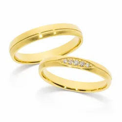 Helios Ehering aus 18K Gelbgold – 3 mm Trauring | Celinni