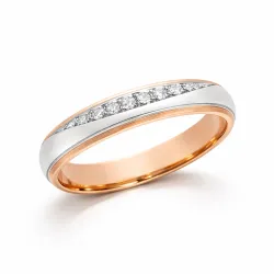 Cyra Ehering Weiß- & Roségold 18K mit Naturdiamanten