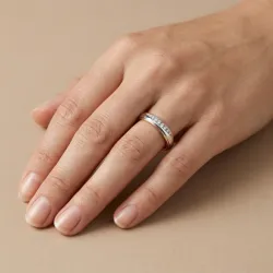 Cyra Ehering Weiß- & Roségold 18K mit Naturdiamanten