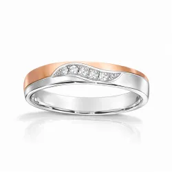Thalès 18K White & Rose Gold Natural Diamond Wedding Band