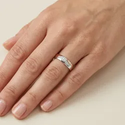 Thalès 18K White & Rose Gold Natural Diamond Wedding Band