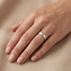 Atlas Trouwring Wit- & Geelgoud 18K met Natuurlijke Diamanten