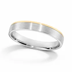 Atlas Trouwring Wit- & Geelgoud 18K – Tweekleurig | Celinni