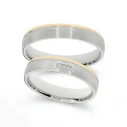 Atlas Ehering Weiß- & Gelbgold 18K – Bicolor Trauring