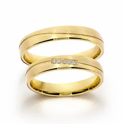 Alianza Vegae Oro Amarillo 18K y Diamantes Naturales Celinni
