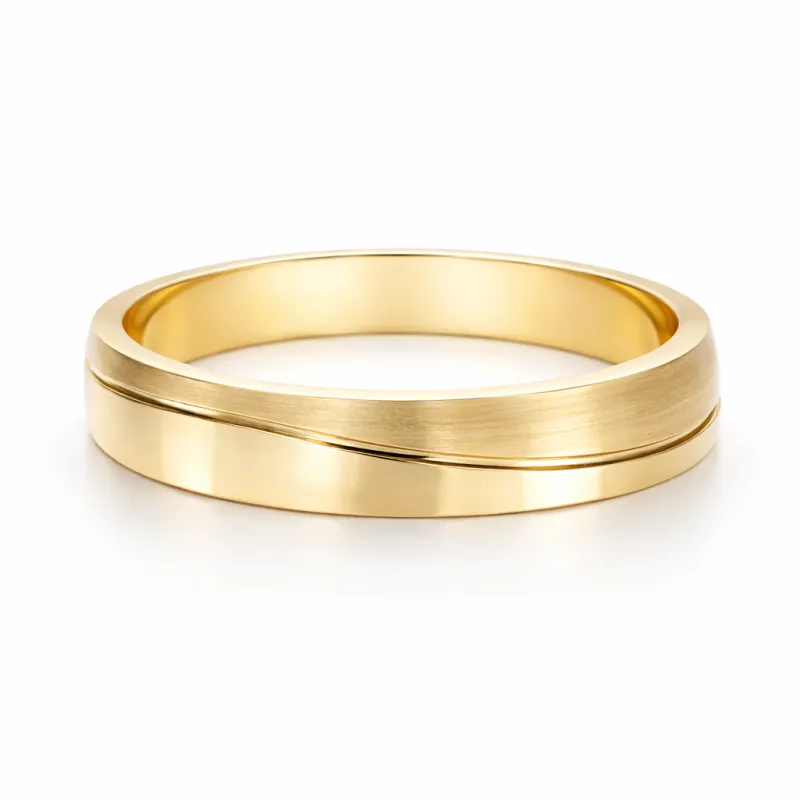 Vegae Trouwring 18K Geelgoud – Trouwring 4 mm | Celinni