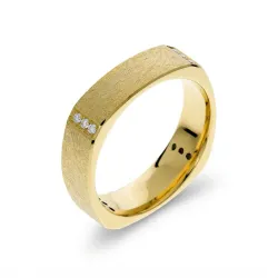 Alliance Nox en Or Jaune 18K et Diamants Naturels 5 mm