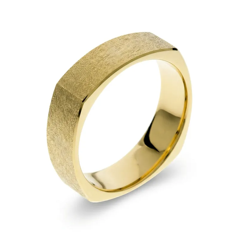 Alianza Nox Oro Amarillo 18K – Diseño Escultórico | Celinni