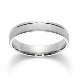 Alliance Aelia en Or Blanc 18K &ndash; Finition Textur&eacute;e | Celinni