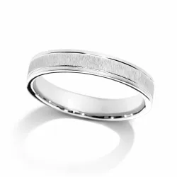 Alliance Elune en Or Blanc 18K – Finition Texturée | Celinni