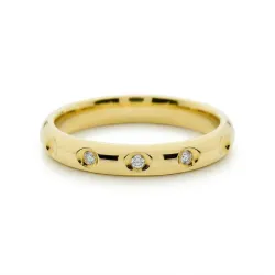 Solis Ehering 18K Gelbgold & Naturdiamanten | Celinni