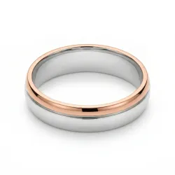Alianza Luneo Oro Blanco y Rosa 18K – Alianza Celinni