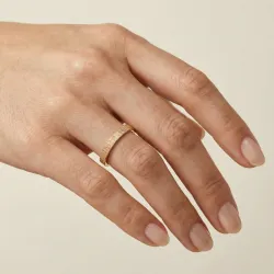 Caelis Trouwring 18K Roségoud – Gestreepte Ring | Celinni