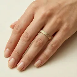 Caelis Trouwring 18K Roségoud – Gestreepte Ring | Celinni