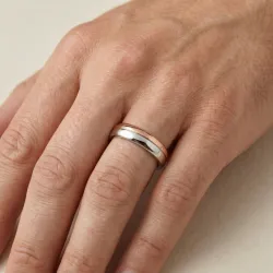 Alliance Luneo Or Blanc & Rose 18K – Alliances Celinni