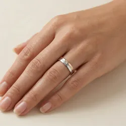 Nivra Ehering Weiß- & Roségold 18K mit Naturdiamant | Celinni