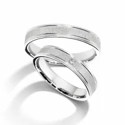 Elune Ehering aus 18K Weißgold – Strukturierte Oberfläche