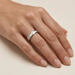 Elune Trouwring 18K Witgoud & Natuurlijke Diamanten Celinni