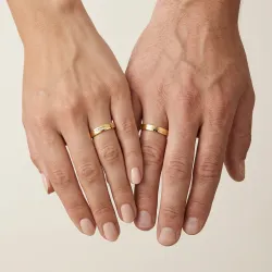 Alianza Vegae Oro Amarillo 18K y Diamantes Naturales Celinni