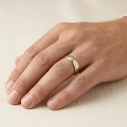 Conexa Trouwring Wit- & Geelgoud 18K | Trouwringen Celinni