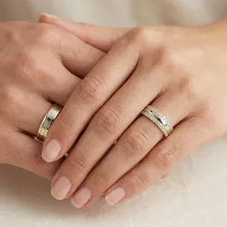 Conexa Trouwring Wit- & Geelgoud 18K | Trouwringen Celinni