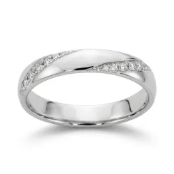 Ondine Trouwring 18K Witgoud & Natuurlijke Diamanten 0,005 ct