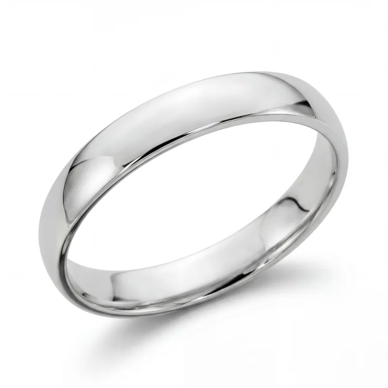 Alliance Ondine en Or Blanc 18K – Design Ondulé 3 mm