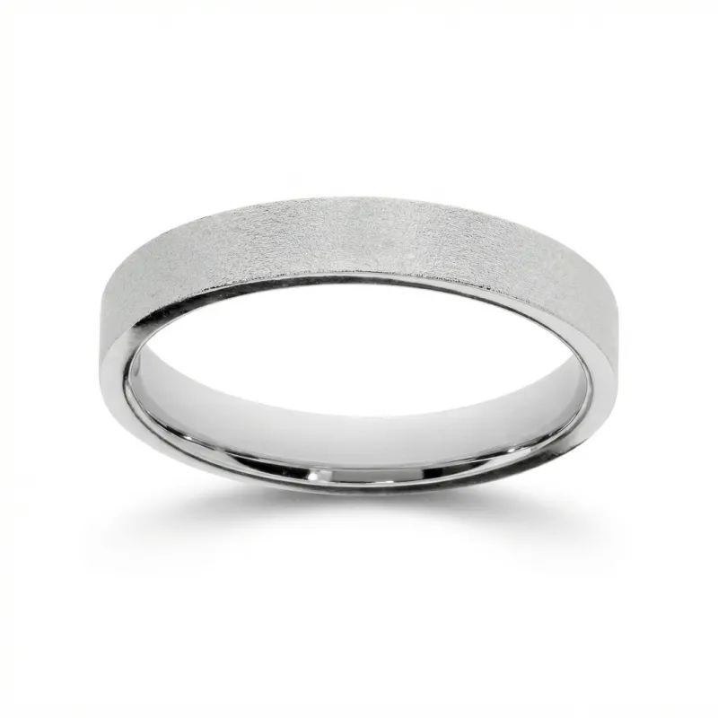 Surface Ehering 18K Wei&szlig;gold &ndash; Satinierte Oberfl&auml;che 3 mm