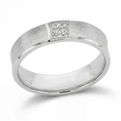 Angle 18K White Gold Natural Diamond Wedding Band| Celinni
