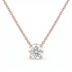 Promesse hanger met natuurlijke diamant | 18K roségoud