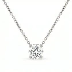 Promesse hanger met natuurlijke diamant | 18K witgoud