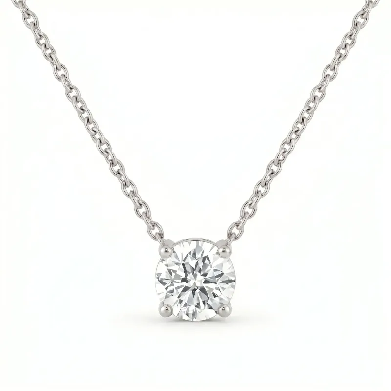 Colgante Promesse con diamante natural en oro blanco 18K – Edición fina