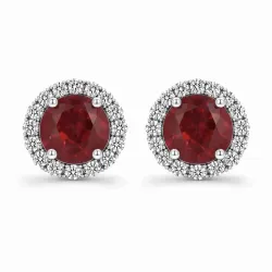 Pendientes Ma Vie de rubí en oro 18K y diamantes naturales