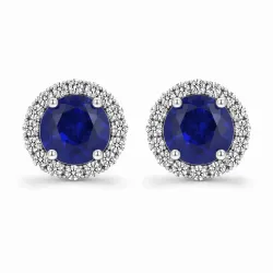 Ma Vie Blaue Saphir-Ohrringe mit Diamanten aus 18K Gold