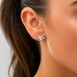 Olga Diamond Earrings in 18K Gold | Celinni
