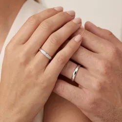 Serment Ehering 18K Gold & natürliche Diamanten | Celinni