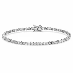 Bracelet Rivière Reine Diamants Naturels Or Blanc 18K